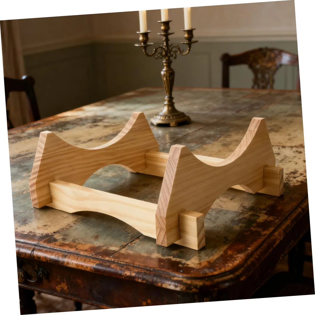 PRETYZOOM Soporte de Barril Madera para Hogar Diseño Natural y Montaje Sencillo, Adecuado para Decoración Elegante en Salón y Soporte Versátil para Jarras y Galones