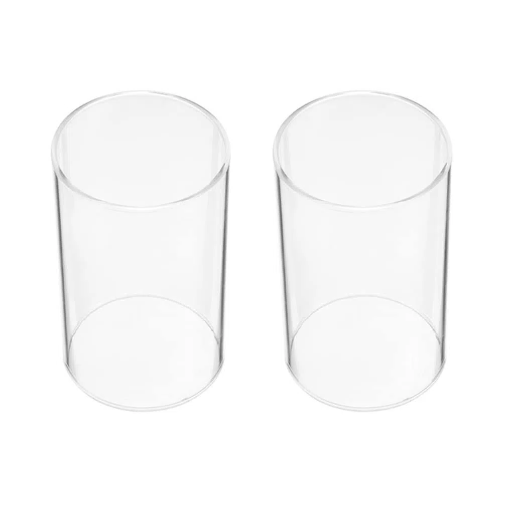 GARNECK 2 Unids Soporte de Vela Abierto Ambos Extremos Vidrio Vela Domés Cubierta Cubierta de Tubo de Chimenea Cilindro Lámpara de Cilindro Accesorios para Centros de Boda Partido 20X8cm