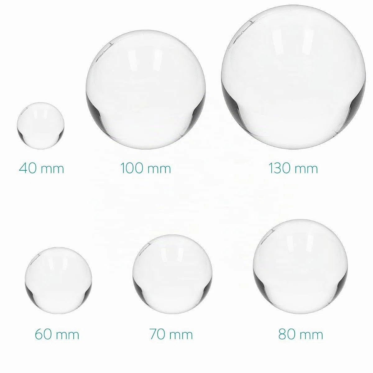 Navaris Bola de Cristal para fotografía - Esfera con Soporte - Bola de Vidrio K9 Transparente para decoración - Ø 130MM