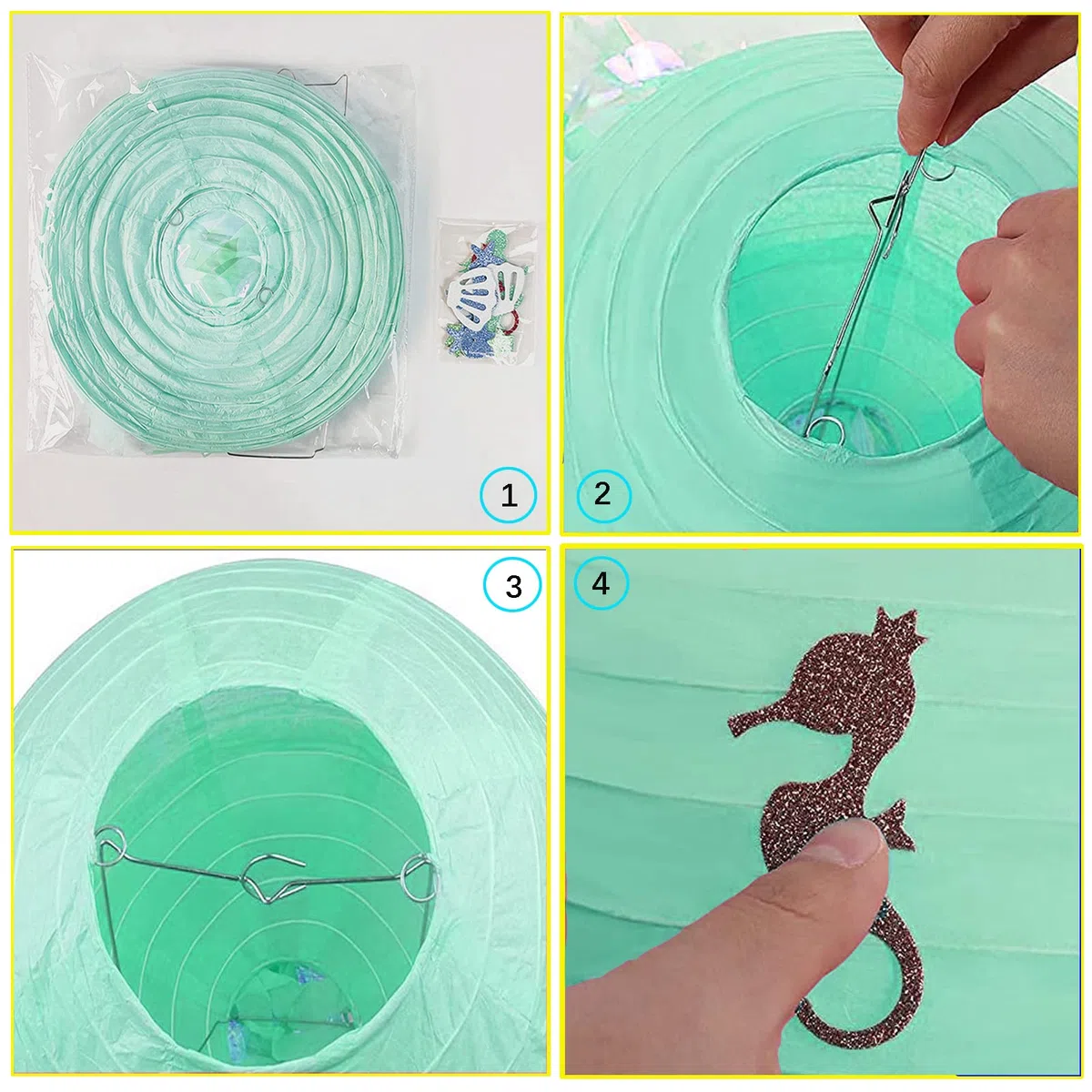 3Pcs Linternas de Papel de Medusas, Decoración Colgante para Fiestas, Eventos de Centros Comerciales y Bodas