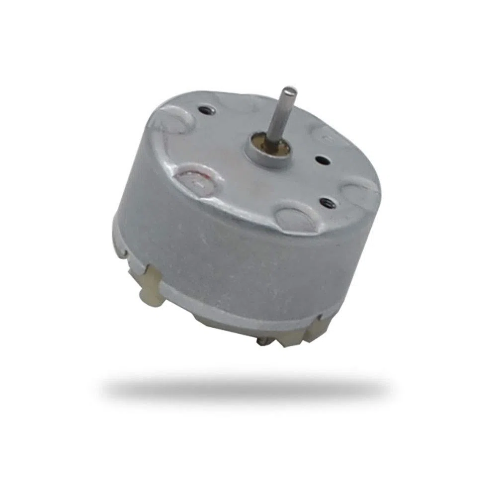 Motores eléctricos RF-500, CC 1,5-24 V, 1500-10000 rpm, velocidad de ralentí CC, motor de 32 mm de diámetro, color plateado.