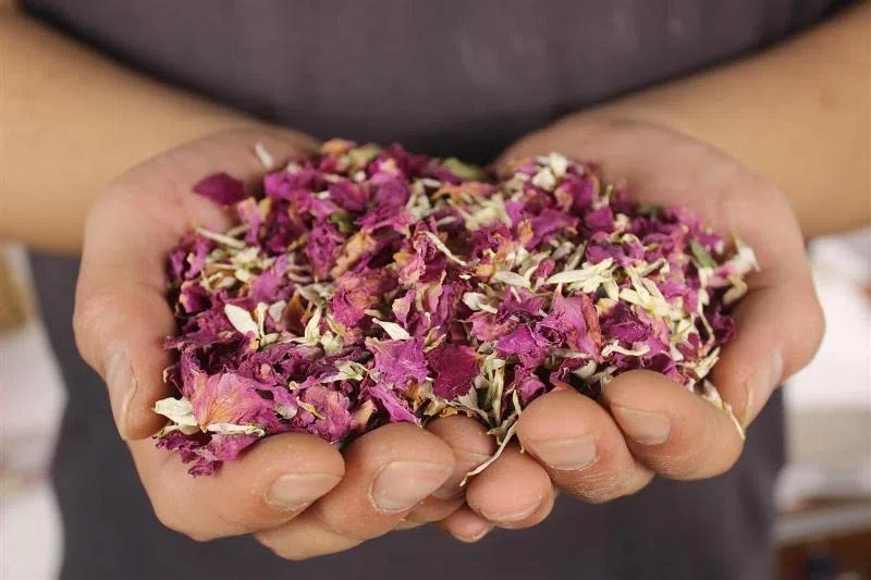 20 Paquetes De Confeti De Boda Natural,2 Litros Confeti De Pétalos De Rosa Biodegradable, petalos de rosa para bodas (20 unidades)