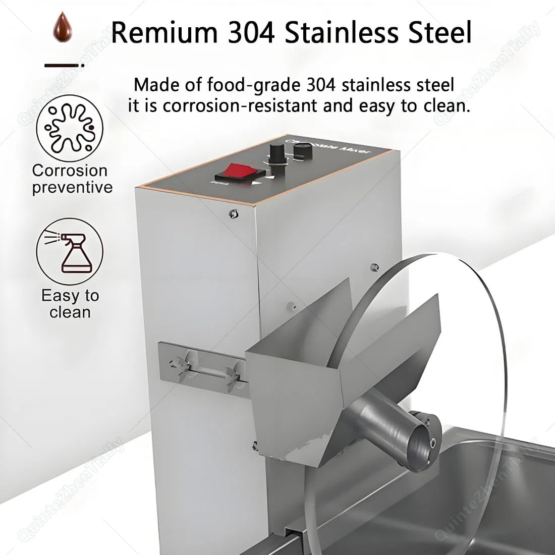 Máquina de templado de chocolate comercial, derretidor eléctrico con velocidad ajustable 38-55 RPM, acero inoxidable, para revestimiento uniforme, moldeado, panaderías, dulces