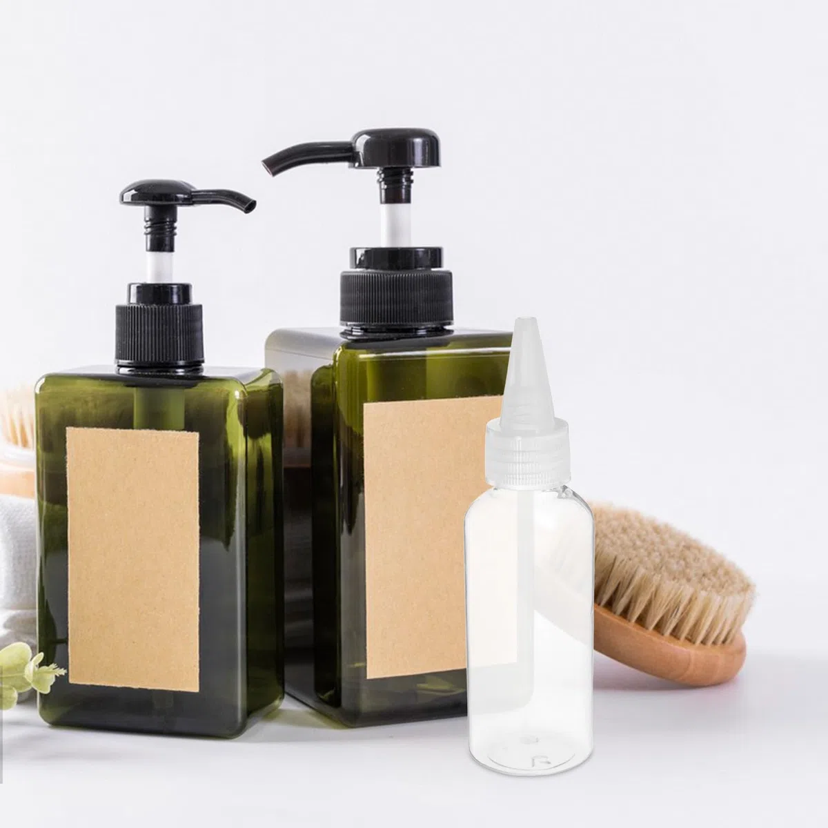 30 Botellas de Plástico Reutilizables de 60 Ml con Boca Puntiaguda, Exprimibles y Portátiles para Dispensar Lociones y Condimentos Líquidos