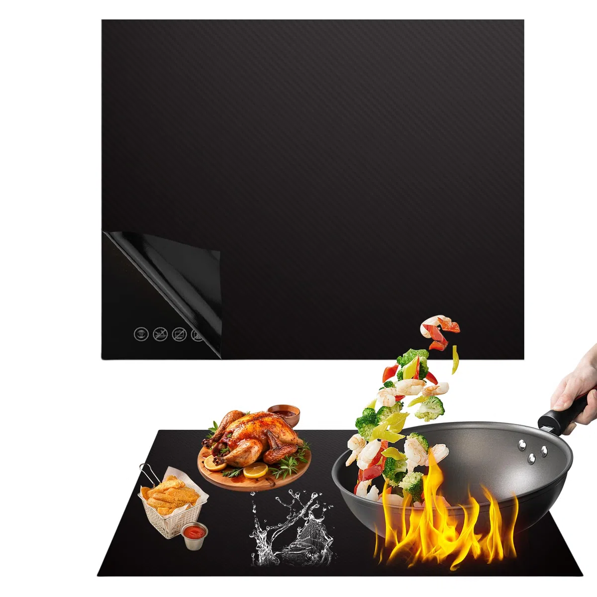 51x63cm Alfombrilla Protectora placa Induccion,Tapete Protector Placa Silicona Induccion Cocina,Protector Placa Induccion Esterilla Protectora De Inducción,Protector de Placa de Induccion (51 * 63cm)