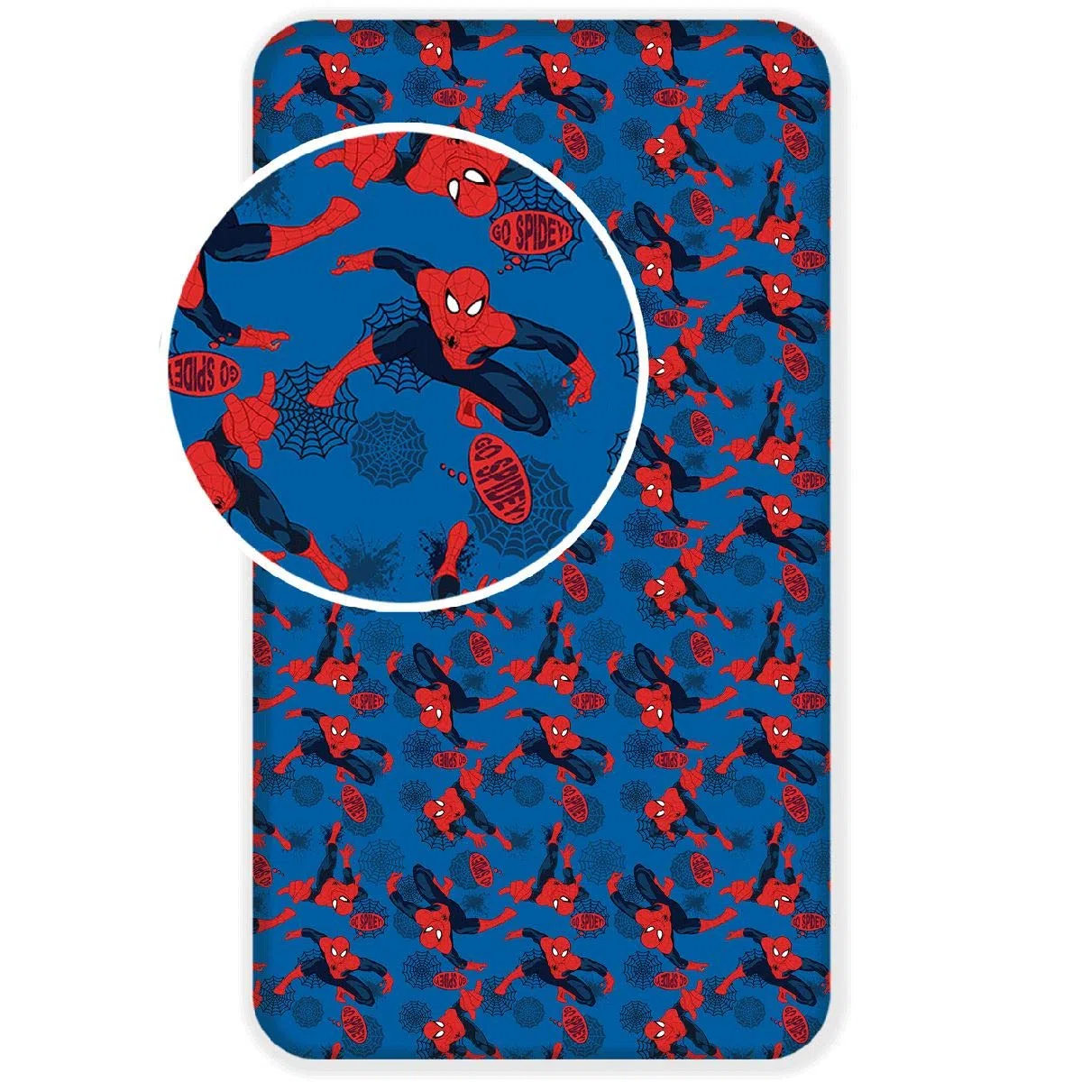 Jerry Fabrics Sábanas Ajustables para Niños, Algodón, Azul (Dark Blue), 200x90x25 cm