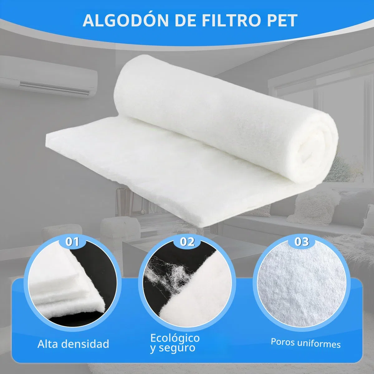 Filtro Aire Acondicionado por Conductos 50 * 120CM G4 Filtrina Aire Acondicionado Clase de Filtro para Sistemas de Ventilación y Aire Acondicionado Domésticos Filtros de Repuesto XX