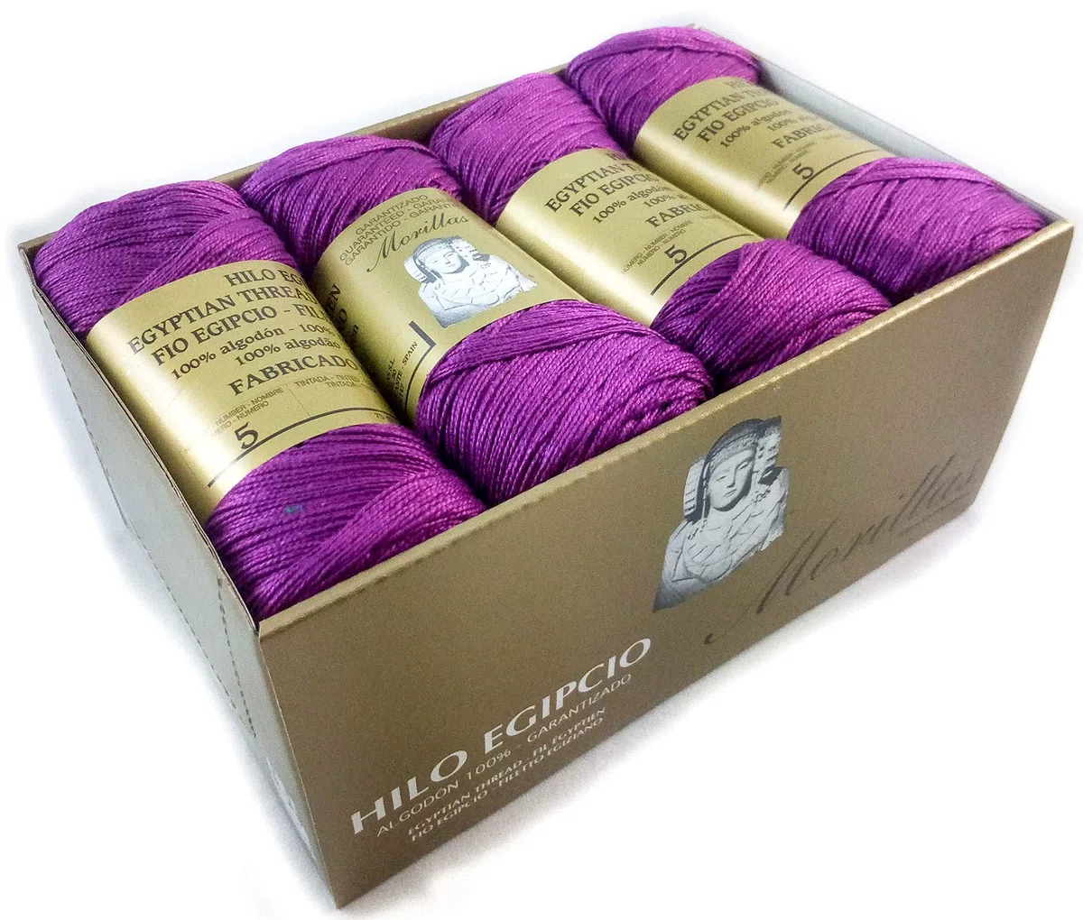 PACK 8 ZEPELINES Algodón perlé 100% egipcio mercerizado para DIY y tejer a mano labores de ganchillo o punto con un acabado elegante. (8 X 75gr)… (5, VIOLETA 15)