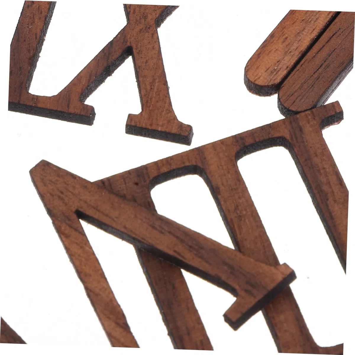 12piezas Kit De Reloj De Pared Números Romanos De Madera Formas De Reloj Accesorios De Bricolaje Para Decoración Del Hogar Recortes De Madera Sin Terminar