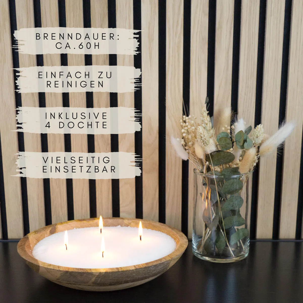 Arena para velas con aroma – vainilla – 400 g incluye 4 mechas en cuatro variantes – granulado para velas – Arena aromática – Velas DIY – Alternativa para velas