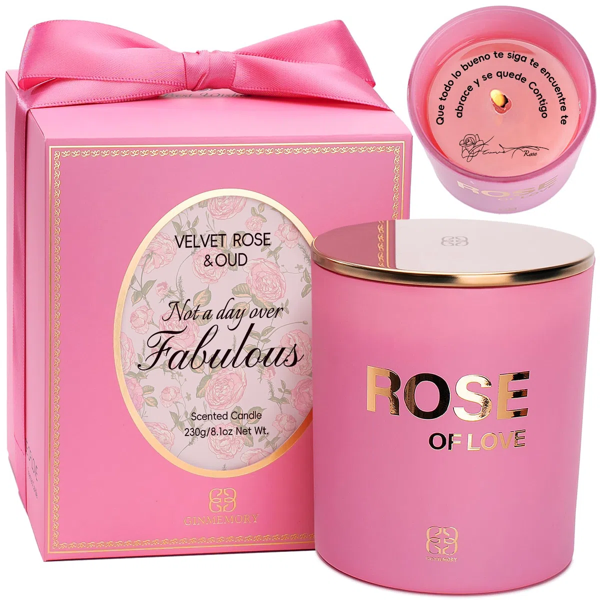 Regalo Mujer, Regalos Originales para Mujer Velas Aromáticas | Regalo Cumpleaños Mujer 230g, 50h Duración, Regalos Originales en Navidad a tu pareja, amigos, profesores, con Tarjeta, Caja