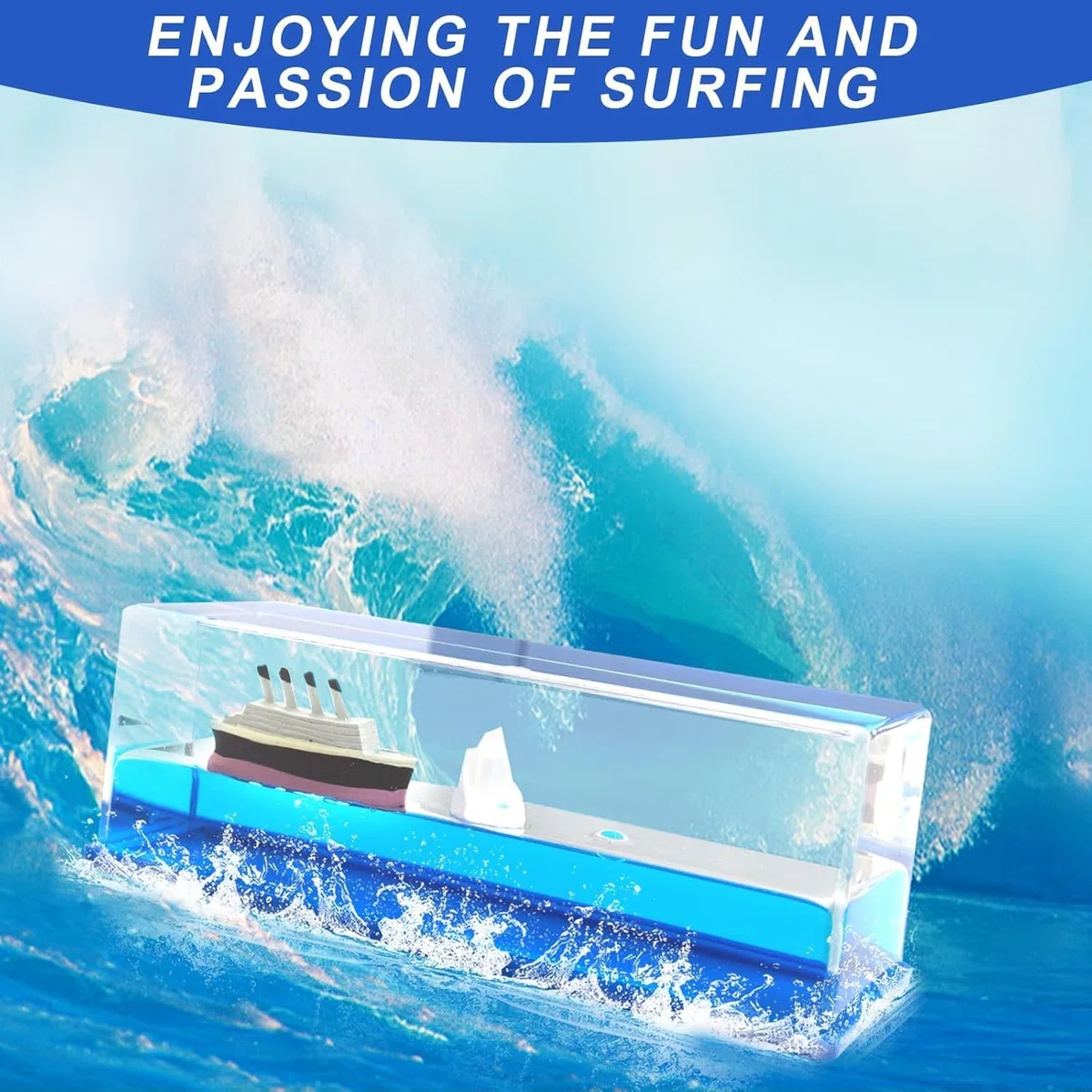 Modelo Fluido para Cruceros Barco de Deriva de Fluidos Ship | Fluid Drift Bottle Unsinkable Barco Pirate Ship Decoration Barco para Casa-Coche Vitrinas Decoración de Mesa (Titánico)