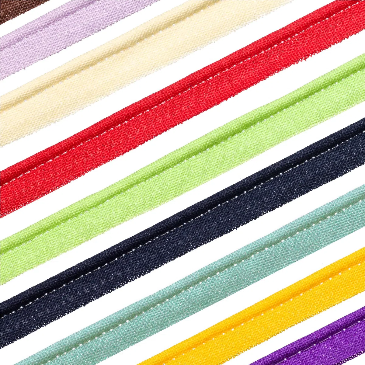 TEXTEX = Vivo al Bies para Proyectos de Costura, Decoración y Manualidades. Composición 50% Algodón y 50% Poliéster. Ancho Total 15mm, Cordón 5mm y Solapa 10mm. Carrete 10 Metros - (Blanco)