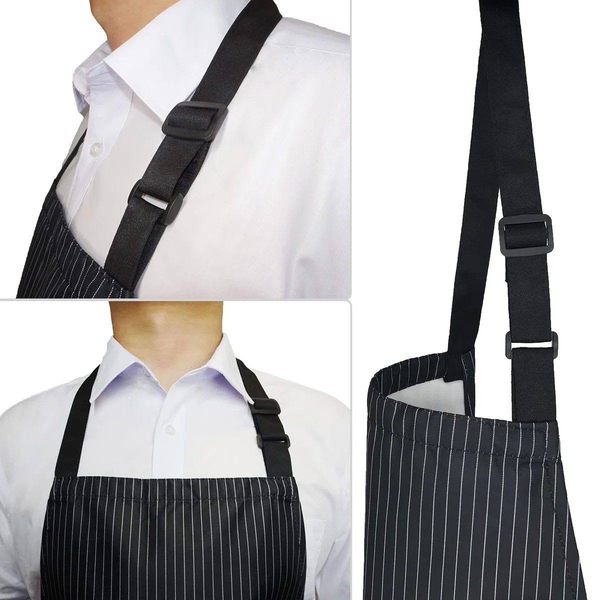 Delantal de Cocina Unisex adulto Impermeable(2 Piezas), con Tira de Cuello Ajustable y 2 Bolsillos, Delantal Chefs Cocina para Cocinar/Hornear