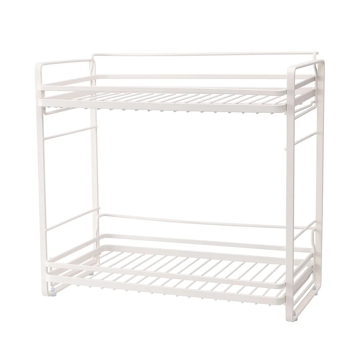 zccz Organizador de encimera de baño de 2 niveles, estante desmontable, soporte de cosméticos, bandeja de tocador, organizador de especias para cocina, práctico estante de almacenamiento doméstico
