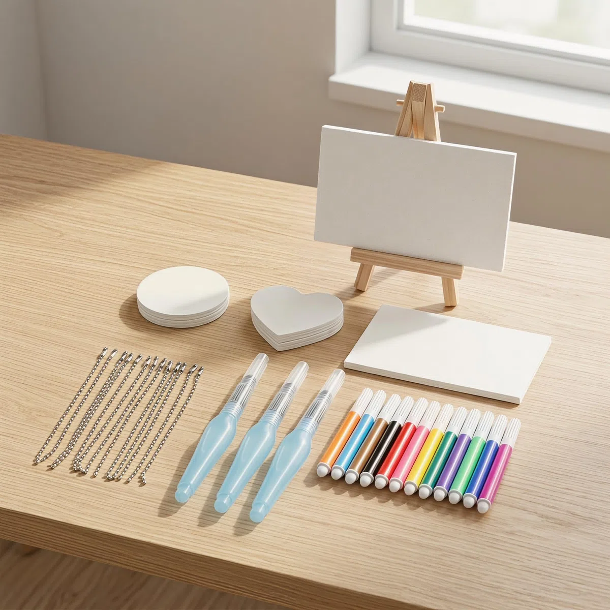 Kit de Pintura con Textura de Espuma 42 Piezas - Magic Puffy Paint para Niños, Papel de Pintura con Textura de Espuma 3D y 12 Marcadores de Acrílico