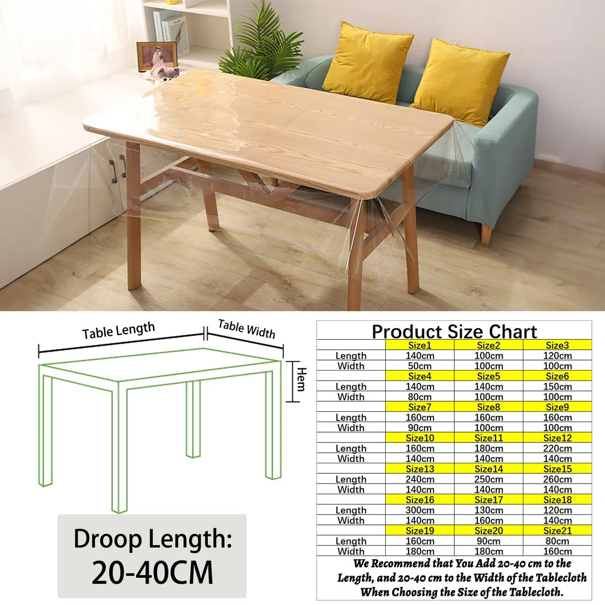 Mantel PVC Transparente, 80x160CM Mantel Transparente Mesa Rectangular, Mantel PVC Transparente, Mantel Plastico Transparente, Protector de Mesa Cocina, Lavable, Impermeable y Antibacteriano
