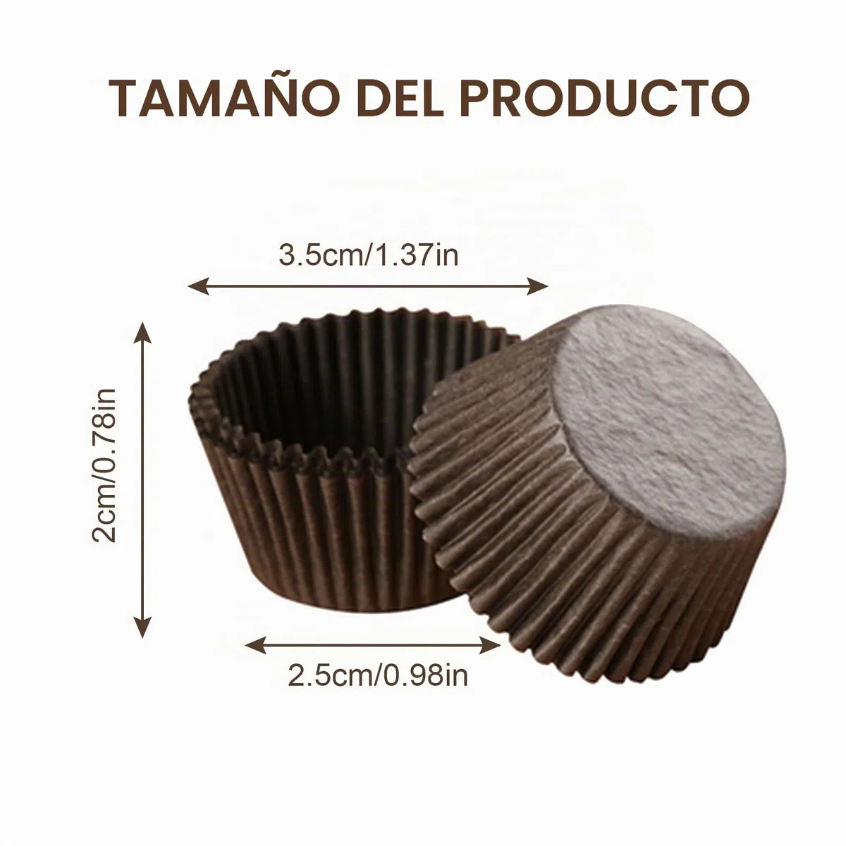 VIKSAUN Pack de 1000 Mini moldes de Papel Moldes Papel para Magdalenas Papeles para Cupcakes 1 * 0.75 in hornear magdalenas para hornear, cumpleaños, fiestas (Brown)