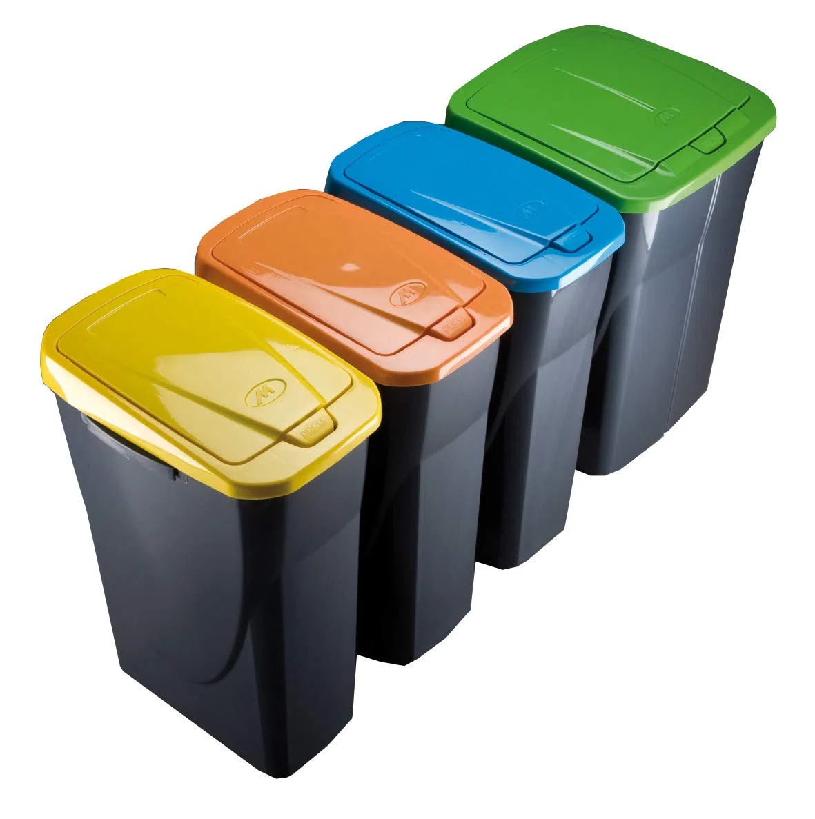Cubo con Tapa 25 L ECOBIN con Tapa de Color Azul 21,5x36x51 cm