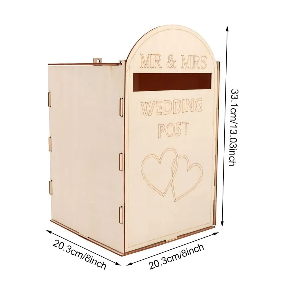 Buzón de Madera para Tarjetas de Regalo, Caja rústica para Tarjetas de Regalo de Boda, decoración para Fiesta de Boda
