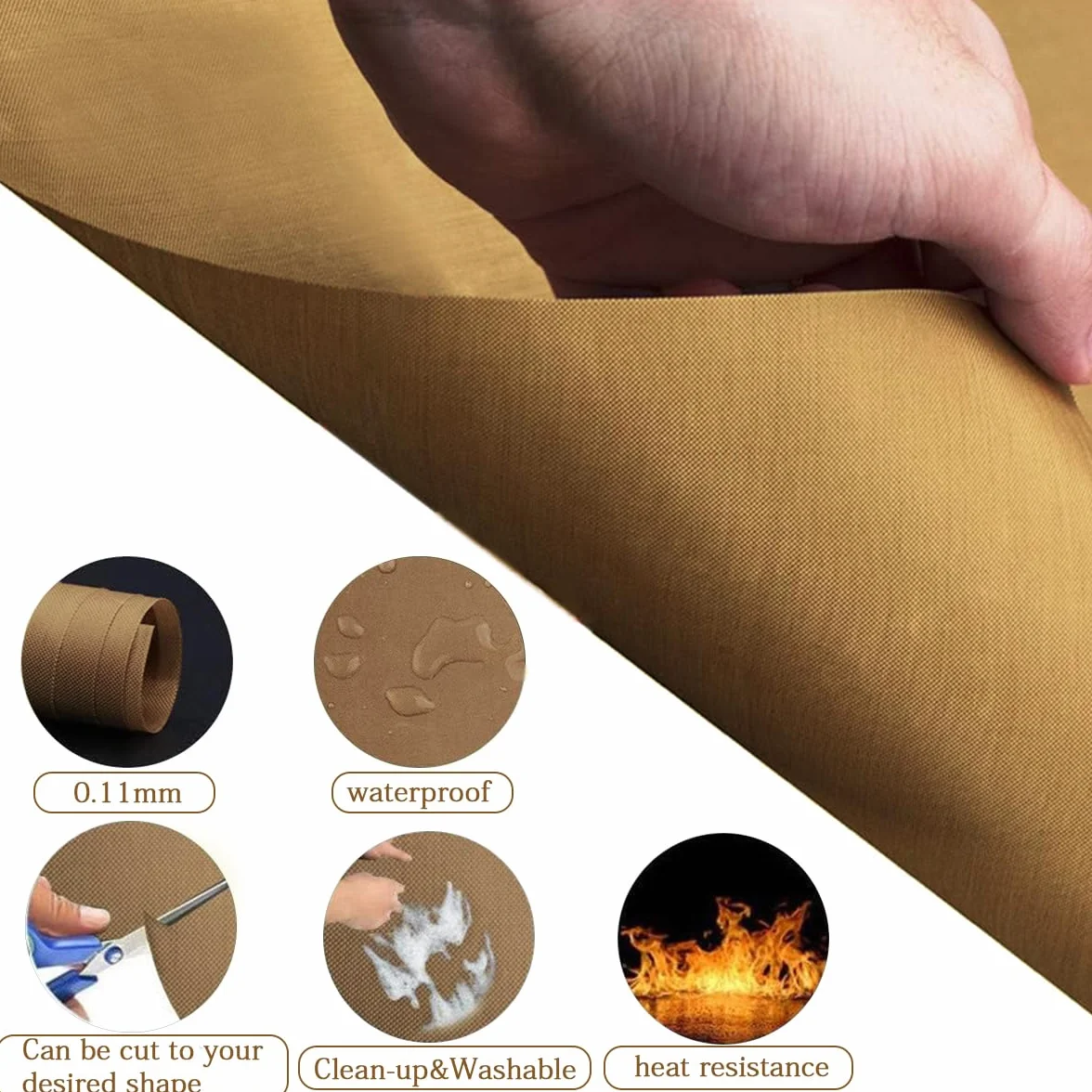Teflón de Lámina, Papel Teflón para Sublimar, 40 x 50 cm Hoja de PTFE, Láminas de Transferencia Reutilizable, para Sublimacion, Planchar, Impresión de Camisetas (3Pcs)
