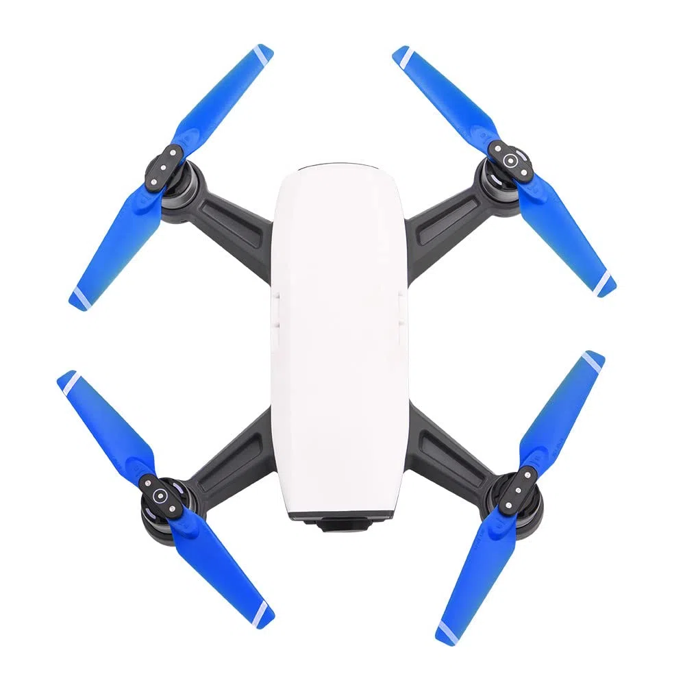 4 piezas de hélices de bajo ruido 4730F Drone Hélices compatibles con DJI Spark Quadcopter Drone Hélice Props Liberación rápida Plegable Hélice Reemplazo Accesorios (rojo+blanco)