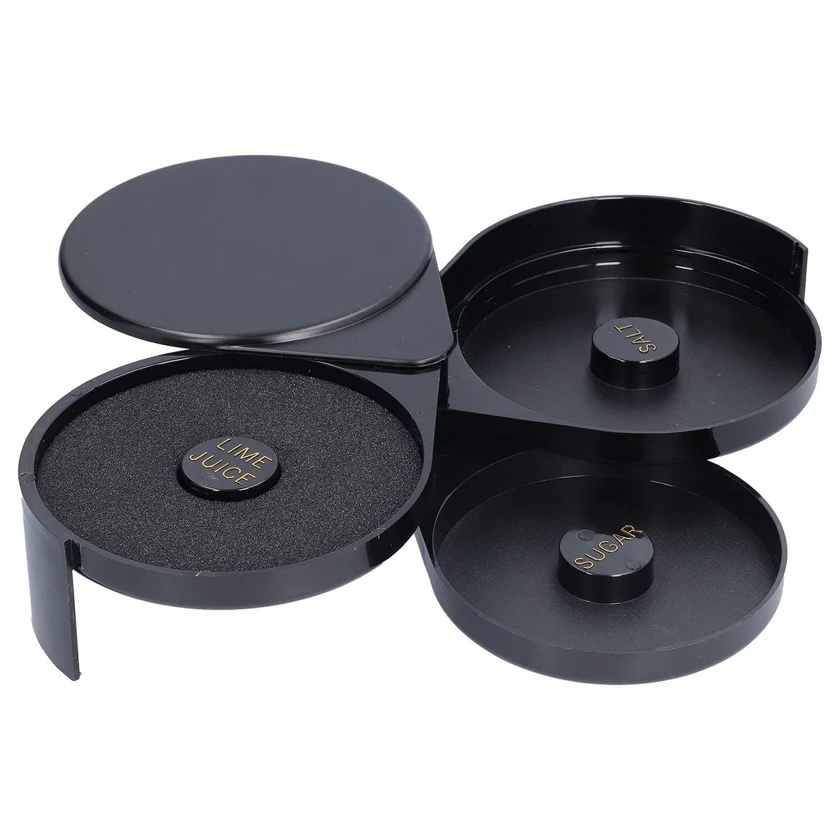 Rimmer de Vidrio para Cóctel, ABS y Esponja, Bandejas Giratorias de 3 Niveles, Herramienta de Camarero para Bar y Fiestas