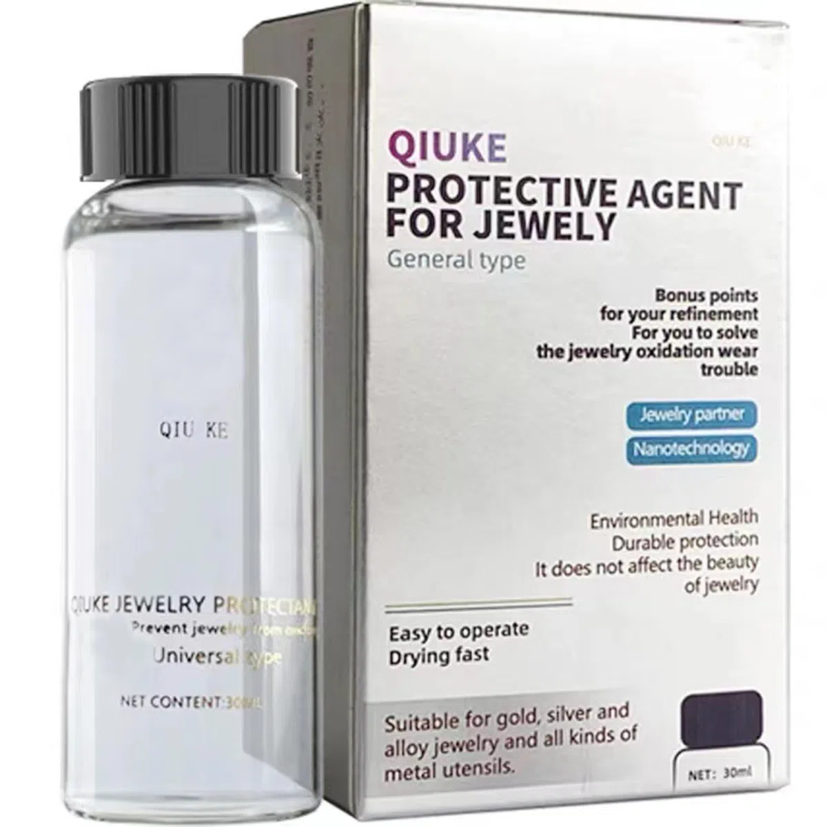 Recubrimiento de joyas, recubrimiento protector de joyas, sellador de pulido protector transparente para proteger y proteger las joyas de metal y piedra del deslizamiento, el desgaste y prevenir las