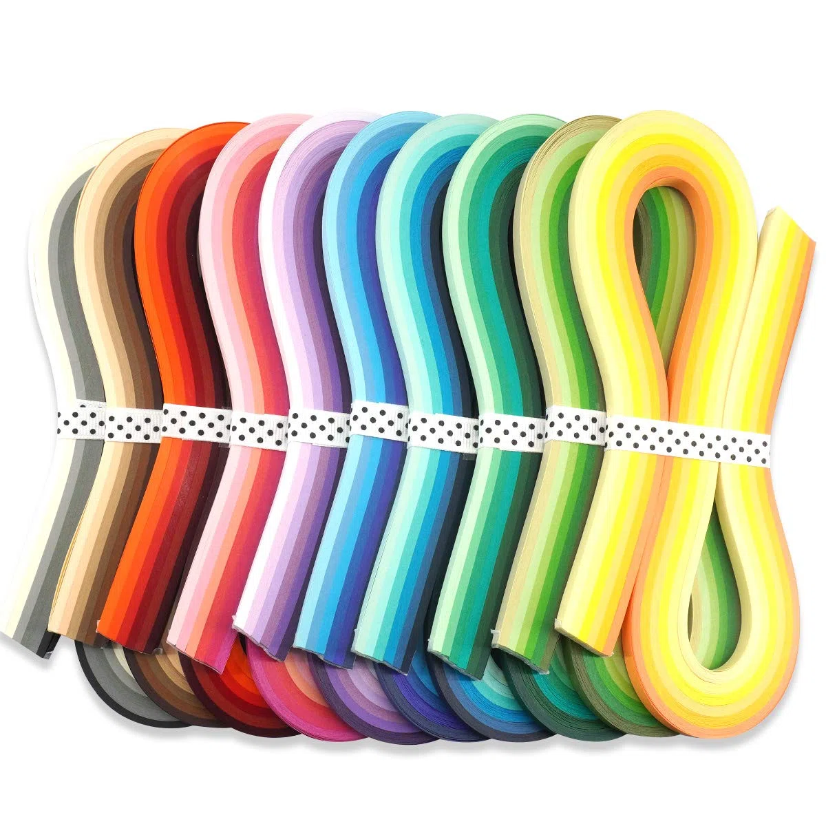 JUYA Multicolor Juego de Tiras de Papel Quilling 60 colores 10 paquetes 54cm de Largo Ancho del Papel 5mm