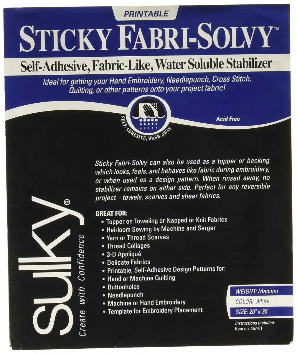 Sulky Fabri-Solvy appiccicoso stabilizzatore-20 X 36"