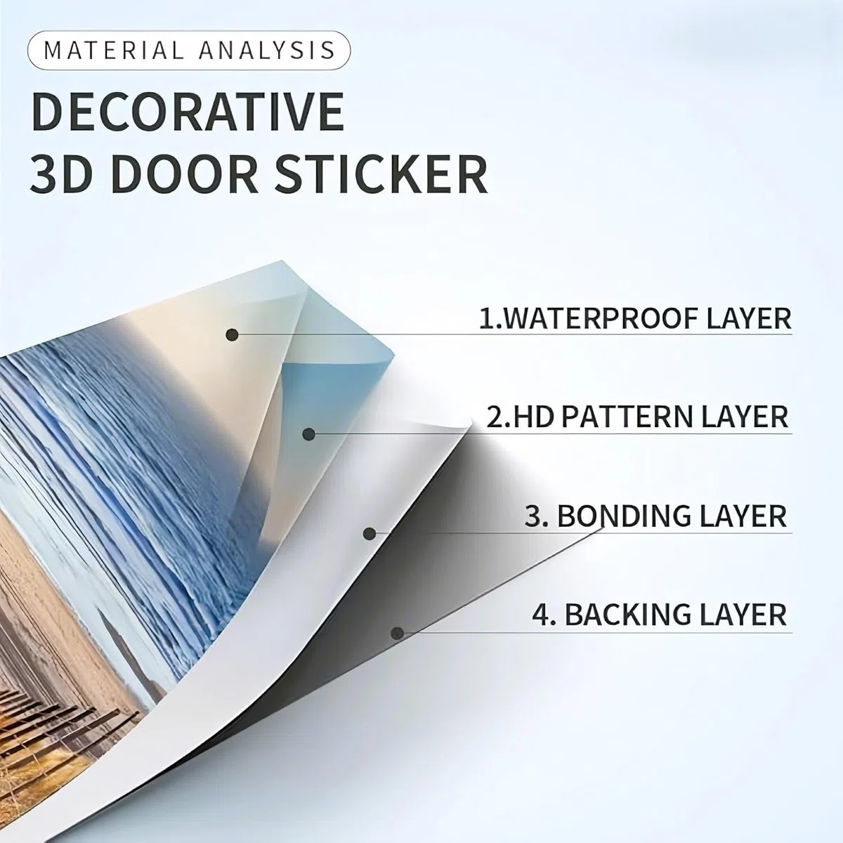 Pvc Adhesivo Pegatinas para Puertas Impermeable Extraíble FantasíA Rocas Fluidos Vinilos Puerta Pegatina Rojo Pared Murales Para Cocina Decorativos Hogar Arte 77x200 cm