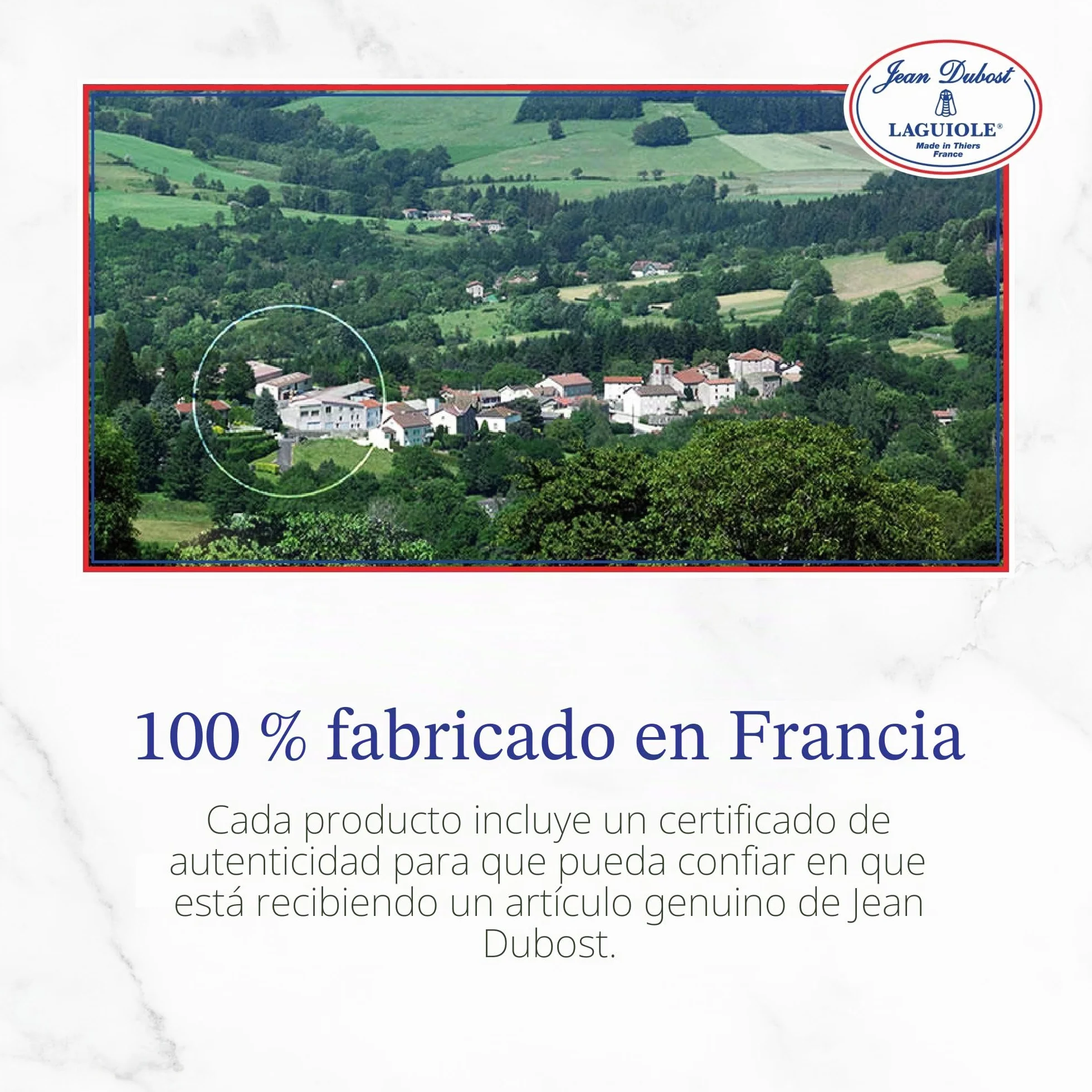 Laguiole Jean Dubost 97455 - Estuche con 4 Cuchillos para Untar (Mango de plástico ABS), Multicolor