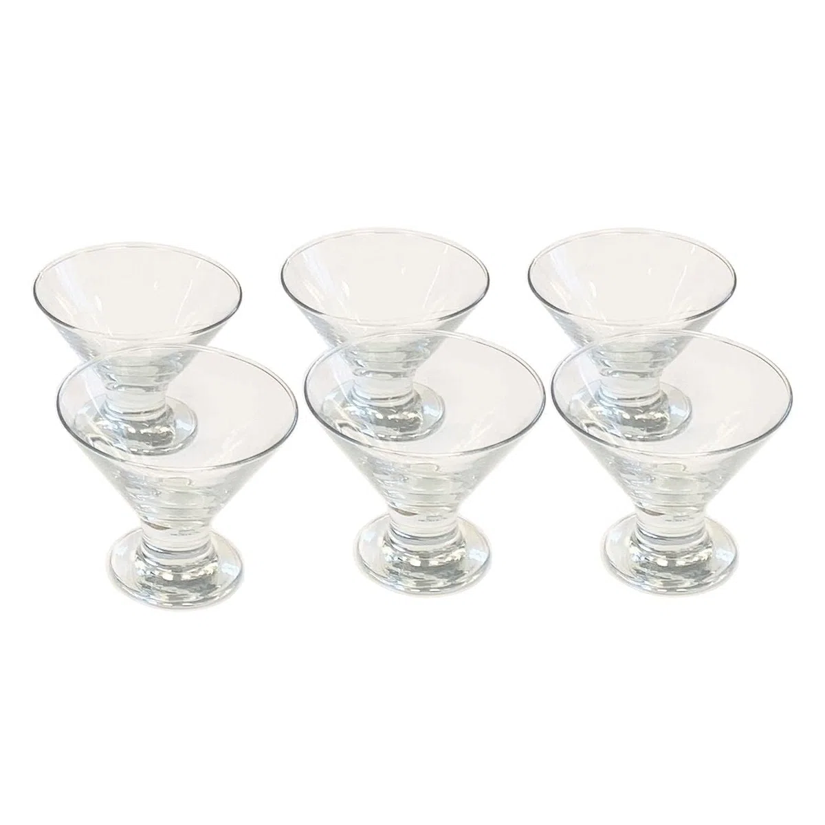 Acan Tradineur - Pack de 6 copas de helado de 165 ml y de 10,5 de diámetro y 8,5 cm de alto. Set de 6 vasos para postres con estilo elegante. Juego de 6 recipientes para servir sobremesas.