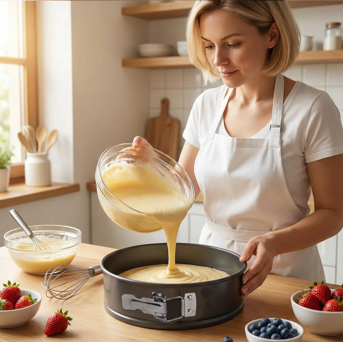 Molde desmontable redondo de 24 cm, molde de pastel antiadherente redondo, molde para cheesecake, molde pequeño para tartas, tartas, empanadas, pizza, apto para freidora de aire y horno