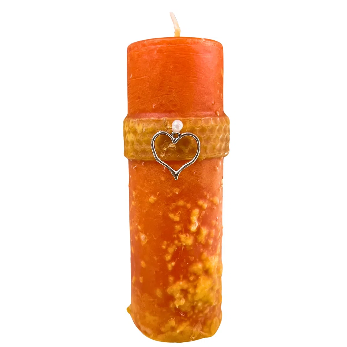 Velón de Oxum para Endulzar y Atraer a la Persona Amada | Conseguir Pareja | Endulzamiento y Atracción del Amor | Con Instrucciones, Oración y Amuleto de Corazón.