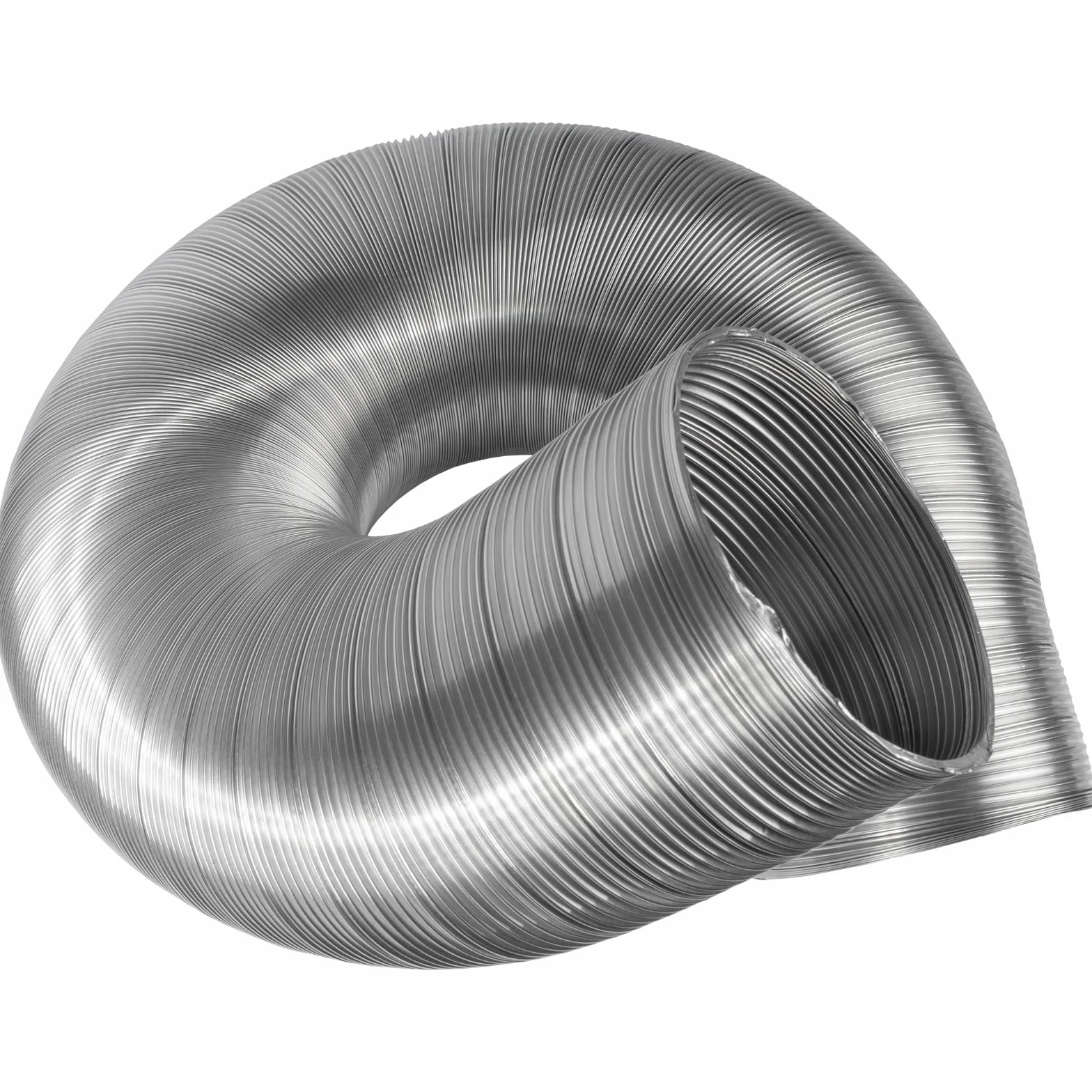 Vent Systems Tubo flexible redondo de aluminio DN 120 mm x 1,5 m de largo tubo de aluminio, manguera flexible, manguera de escape para calefacción y refrigeración aire acondicionado, secador,