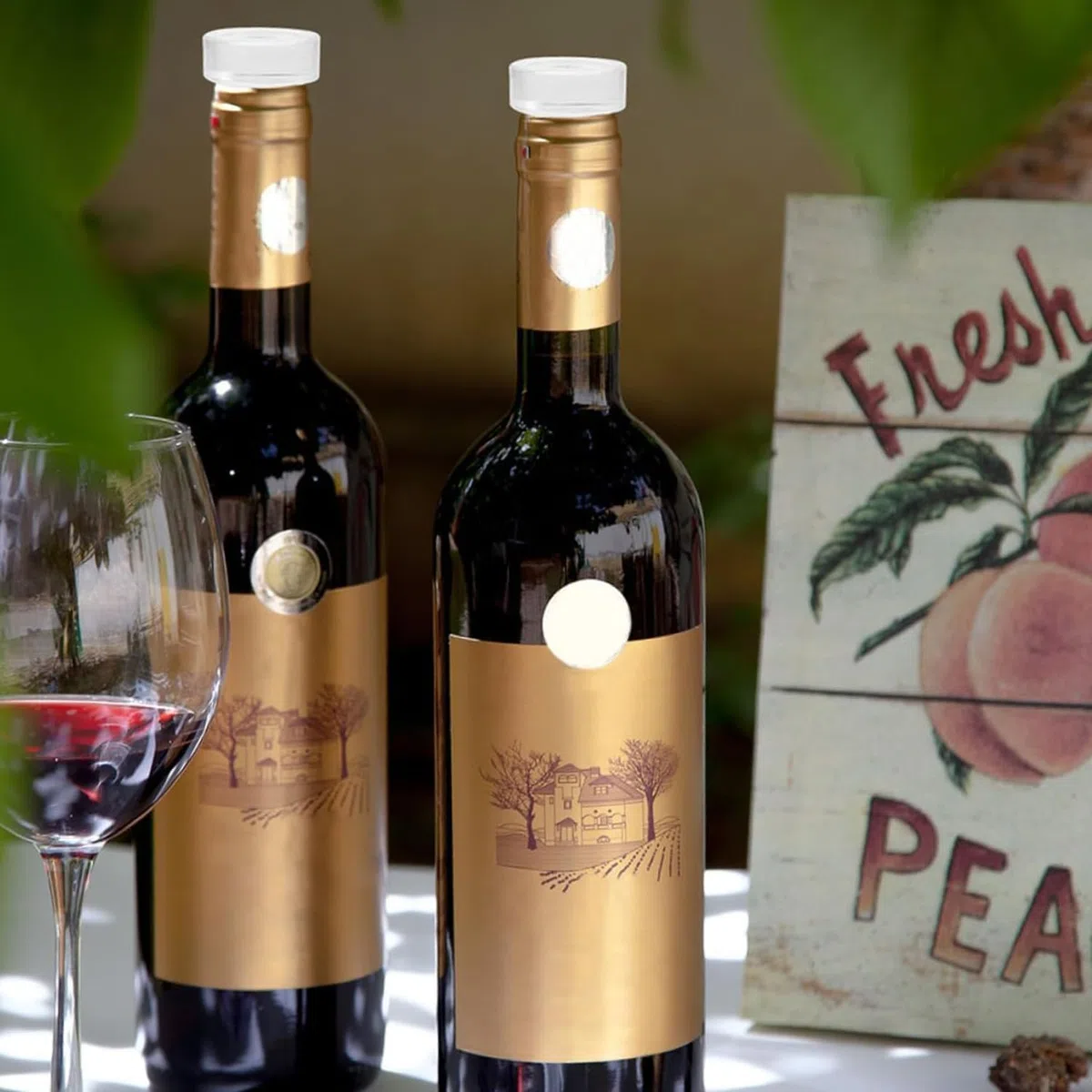 12 Piezas Tapones para Botellas de Vino de Silicona, Tapón de Cristal con Sello de Silicona Hermético, Protector de Vino Hermético para Cumpleaños, Bodas, Fiestas, Regalos, Transparente