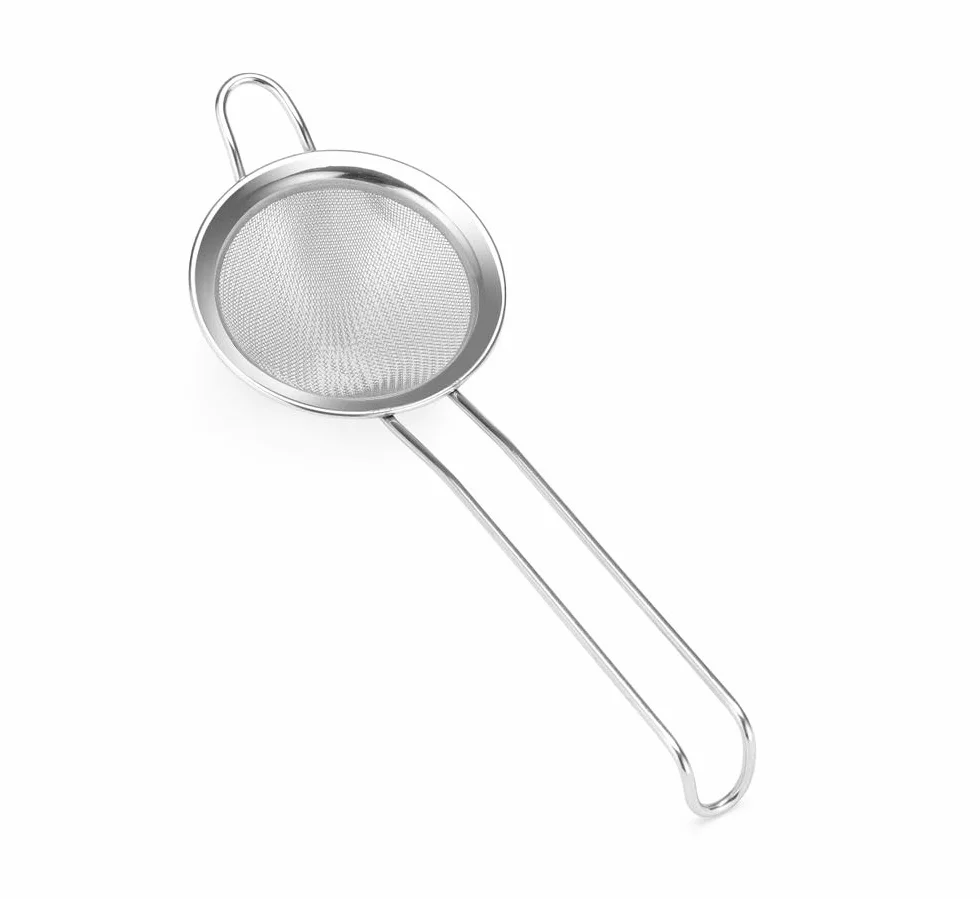 HENDI Colador cónico para cóctel, colador de malla, 75 x 220 mm, acero inoxidable