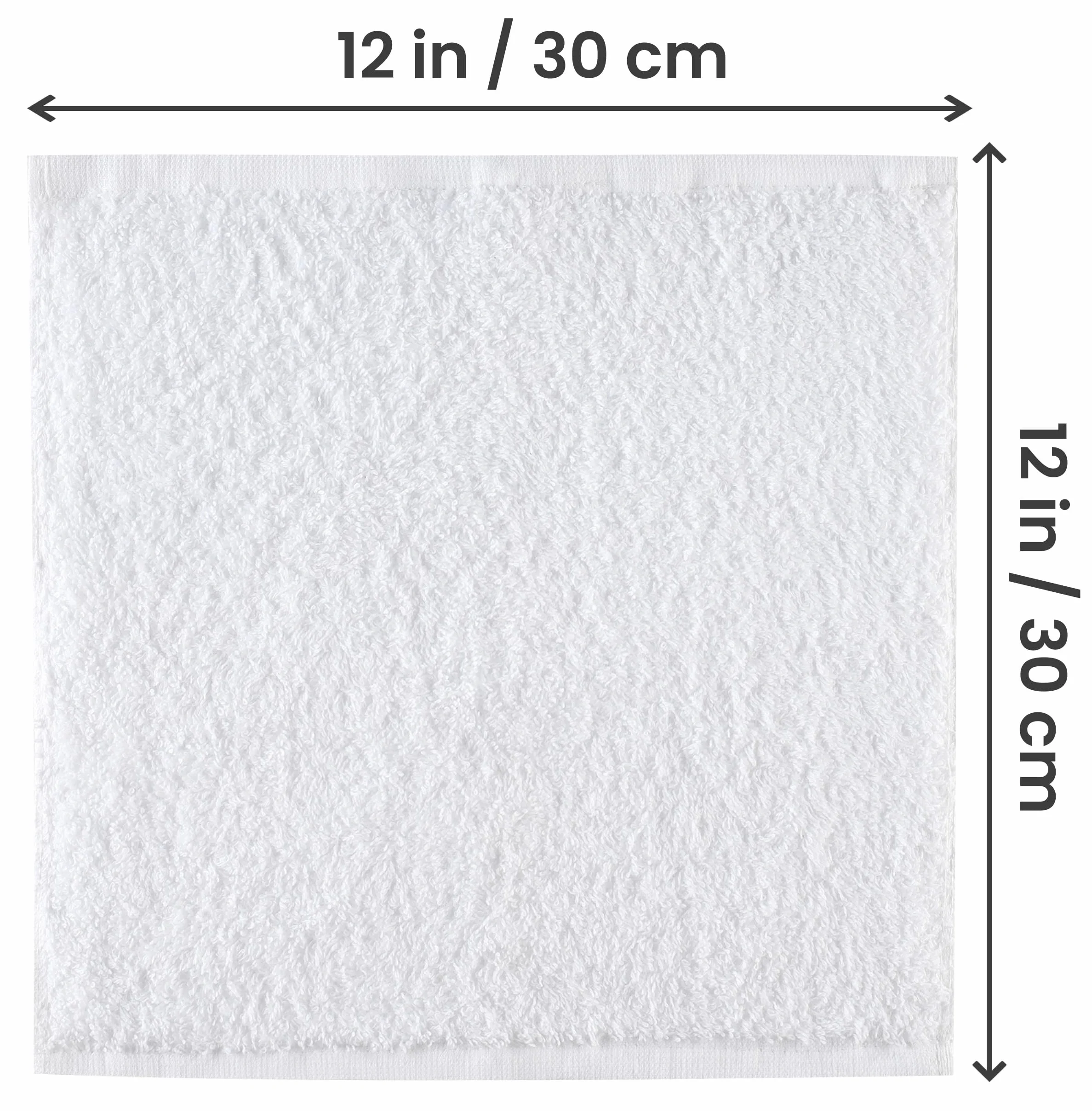 Utopia Towels - Paño Extra Absorbente de Lavado de Algodón Puro Multiuso, Toalla, Gimnasio, SPA - Paquete de 24, 30 x 30 centímetros, Blanco