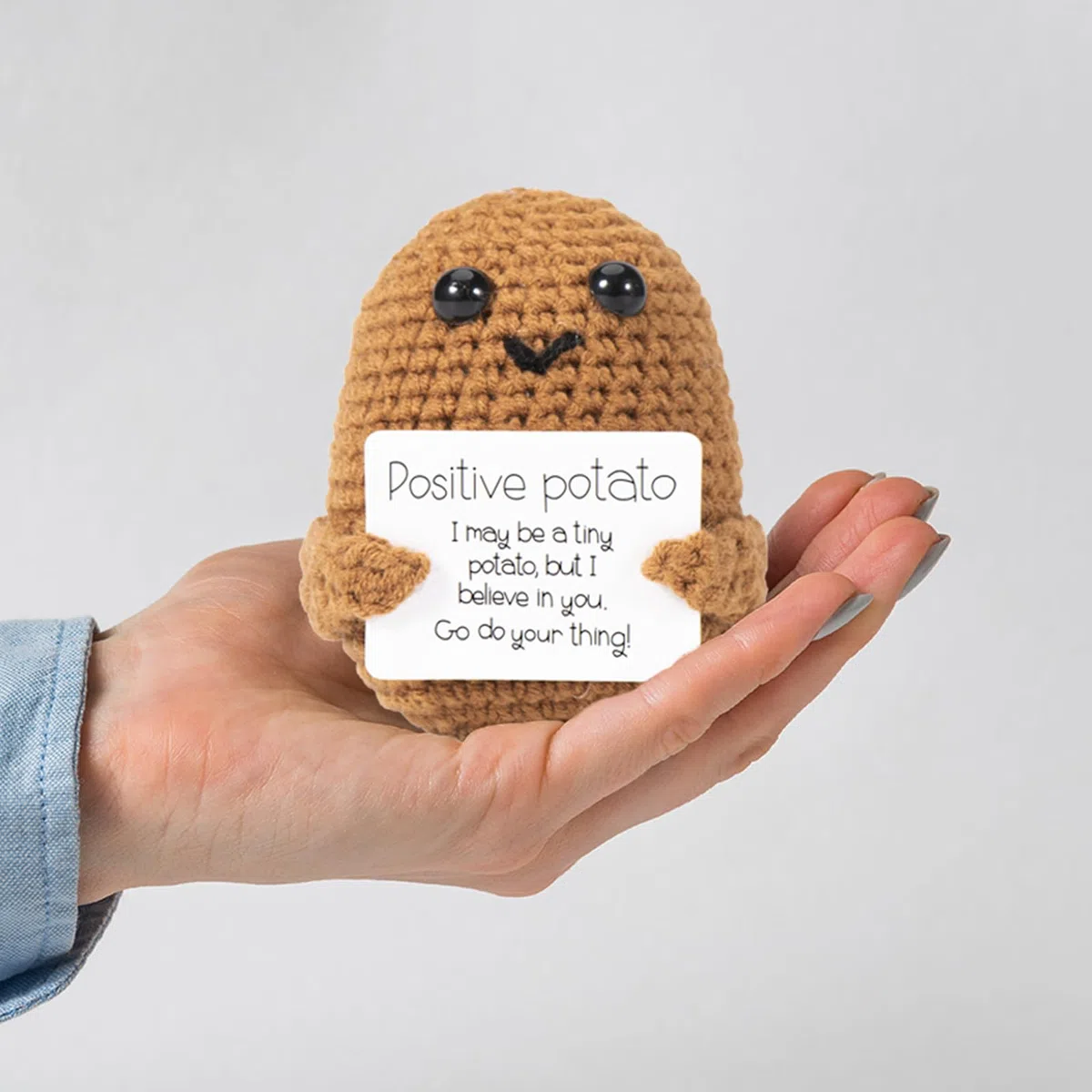 XBOCMY Pocket Hug Positive Patata, Muñeca Creativa De La Patata De Lana De Tejer, Regalo De Actualista, Regalos para Mujeres, Regalo De La Escuela