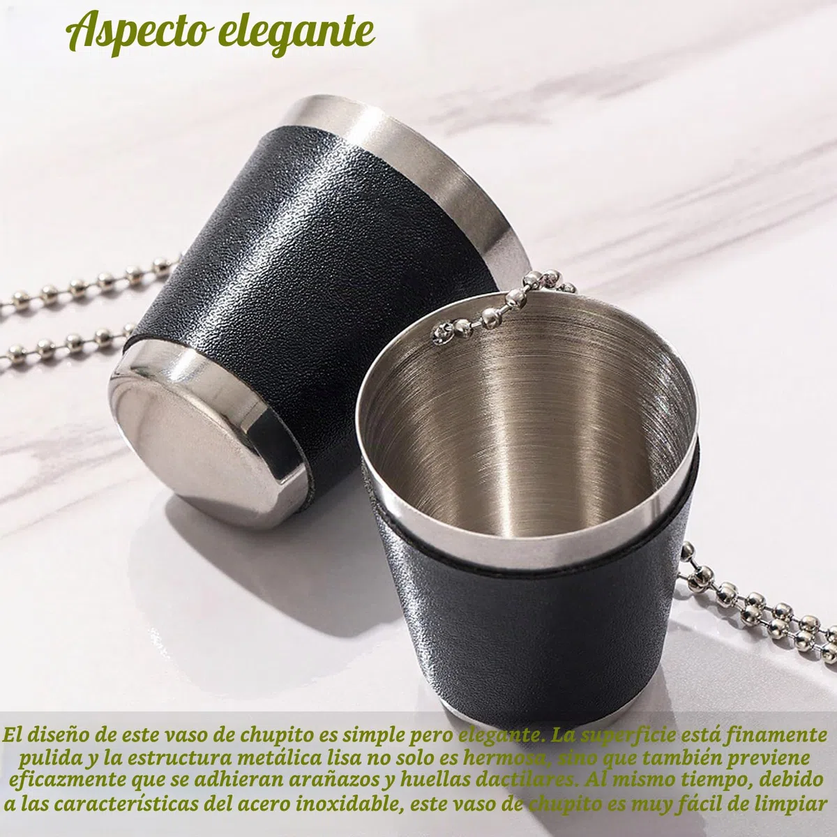 12 Piezas Vasos de Chupito de 30 ml de Acero Inoxidable Negro, Vasos de Chupito para Colgar, Para Celebraciones de Bodas, Carnavales y Fiestas al Aire Libre(4,2 x 3,7 cm, Negro + Plata)
