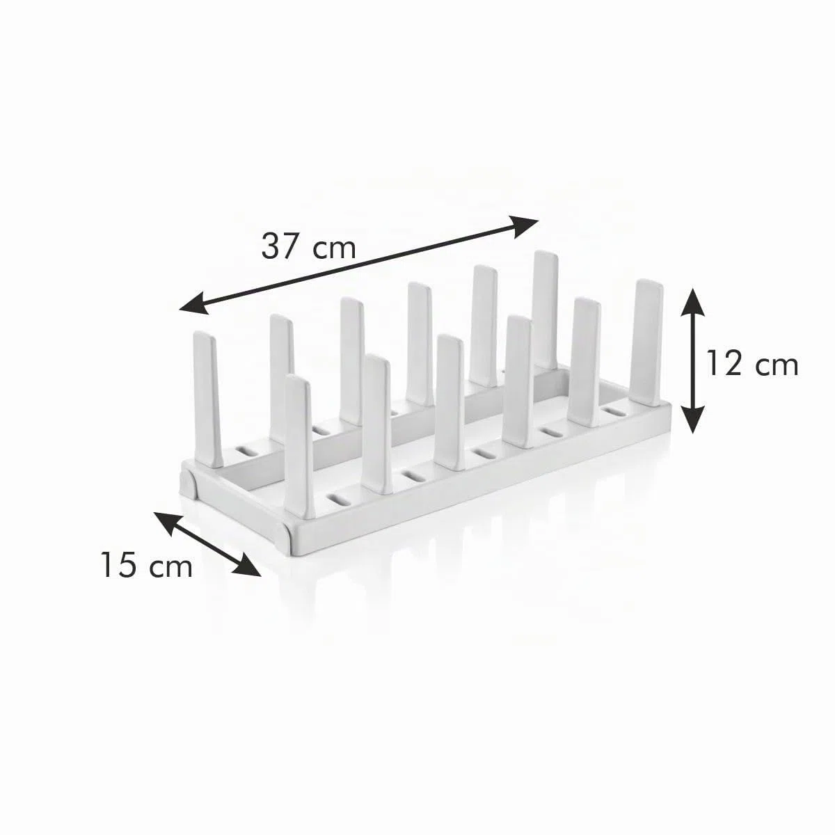 Tescoma - Soporte para Sartenes de Plástico FlexiSPACE - Organizador de Cocina - Apto para Lavavajillas - Color: Blanco