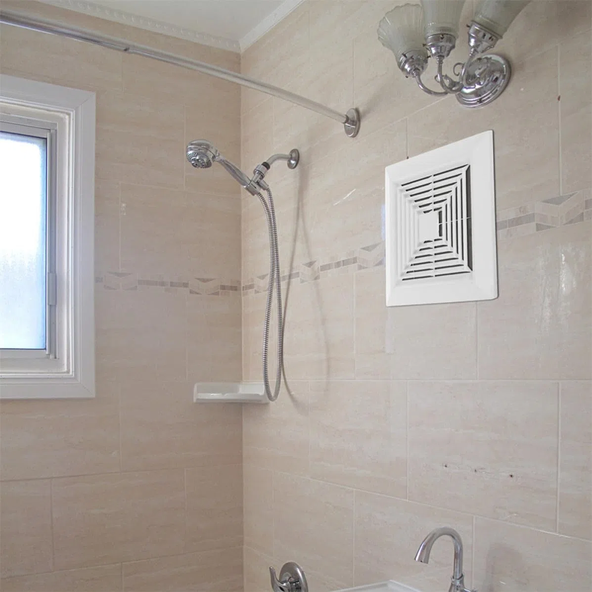 Zerodeko Cubierta de Ventilación Cuadrada y Construcción Duradera Diseño con Panel de Resorte, Material Abs Resistente para Extractor de Aire para Techo