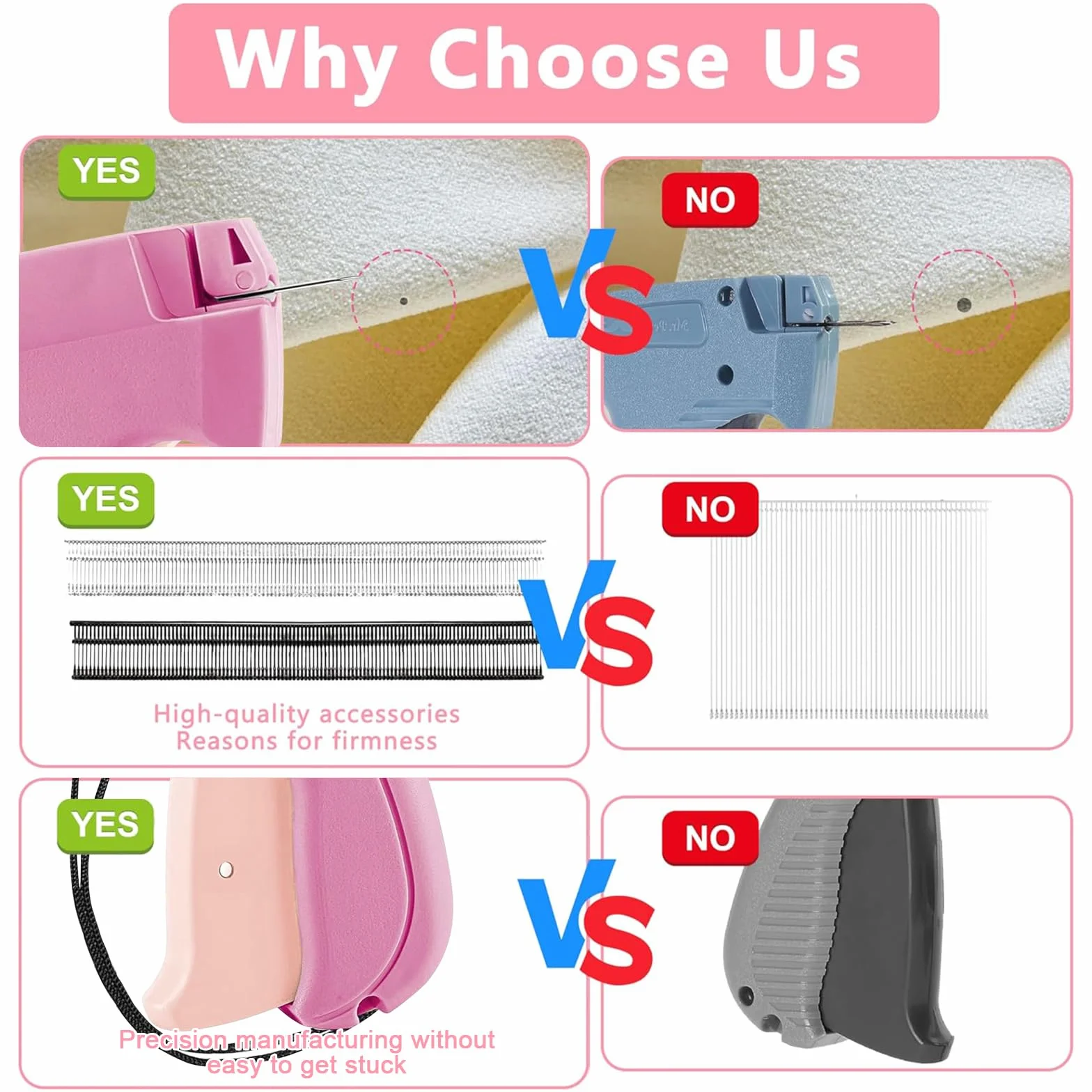 Pistola de Coser Manual SINZONeu® Portátil! Máquina de Coser Mini con 5 Agujas + 1000 Grapas, Reparación Rápida Ropa/Cortinas, Kit Emergencia Viaje