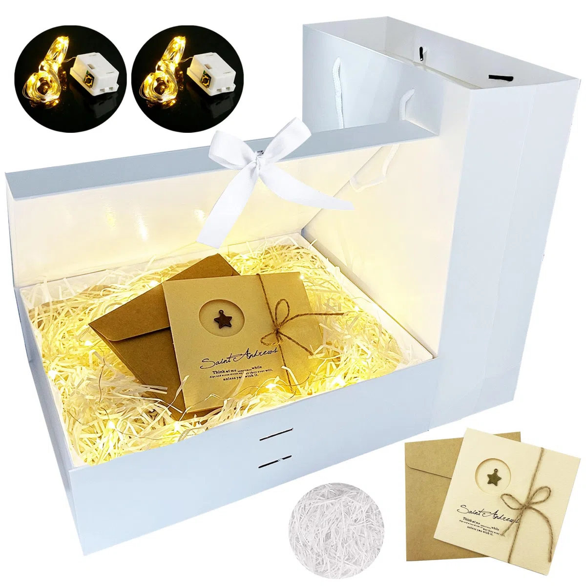 Magnética Caja de Regalo de Cartón,Caja de regalo con lazo,Caja de Regalo de Reutilizable Creative Box,Adecuado para Envoltorio de Boda de Cumpleaños de Navidad de san valentin de pascua de halloween