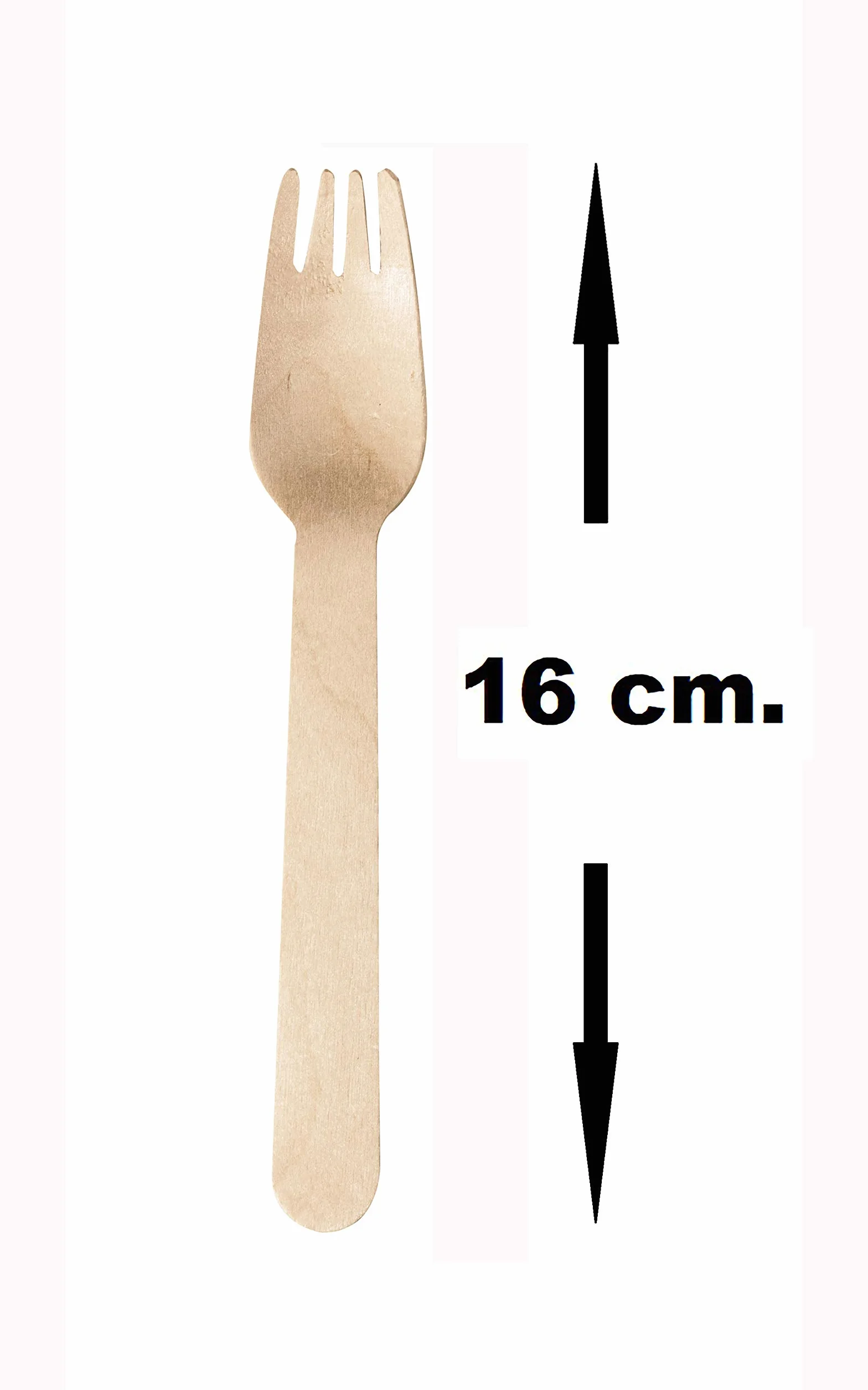 500 Tenedores de madera desechables., 16 cm. 100% natural, ecológico, biodegradable