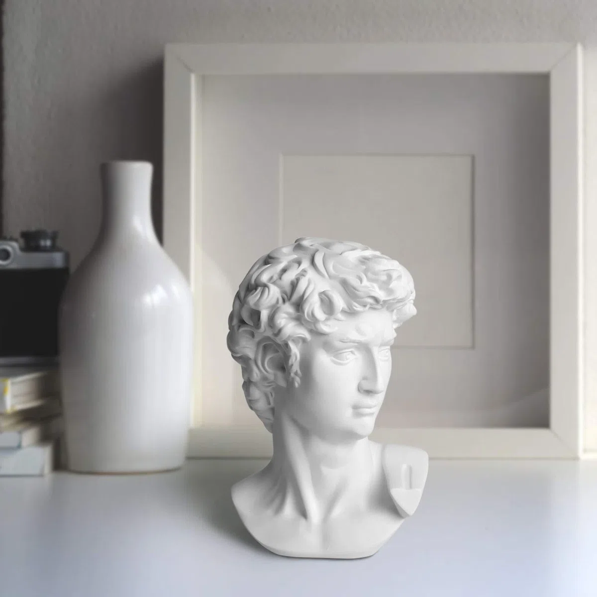 Garwor Figura de Busto de David de Miguel Ángel, Figura clásica Griega Romana para decoración del hogar, Oficina