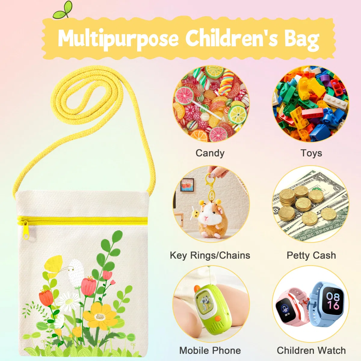 Qzakce Bolsas de Tela en Blanco Bolsa de Pintura con Cremallera 8 Piezas Bolsa para Pintar con 12 Lápices Colores y 4 Plantillas Dibujo para Graffiti Fiestas de Cumpleaños Infantiles Escolares