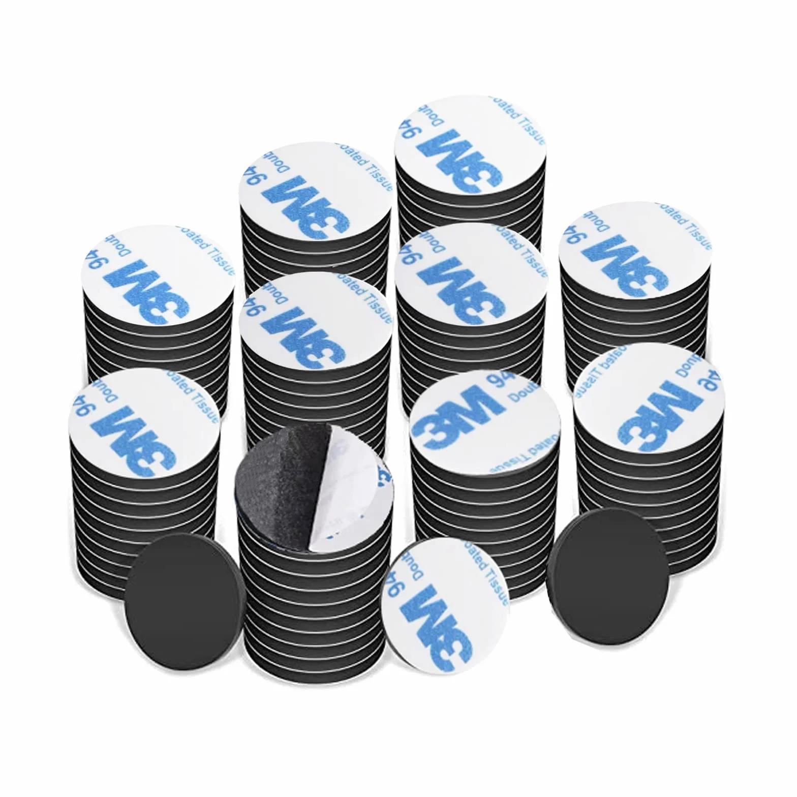 Imanes Pegatinas Redondos con Soporte Adhesivo Imanes Pegatinas de Puntos con Fácil Despegar y Pegar en Pegatinas Magnéticas para Nevera - Imanes Pegatinas Cinta, Pegatinas y Tira (Pack de 100)