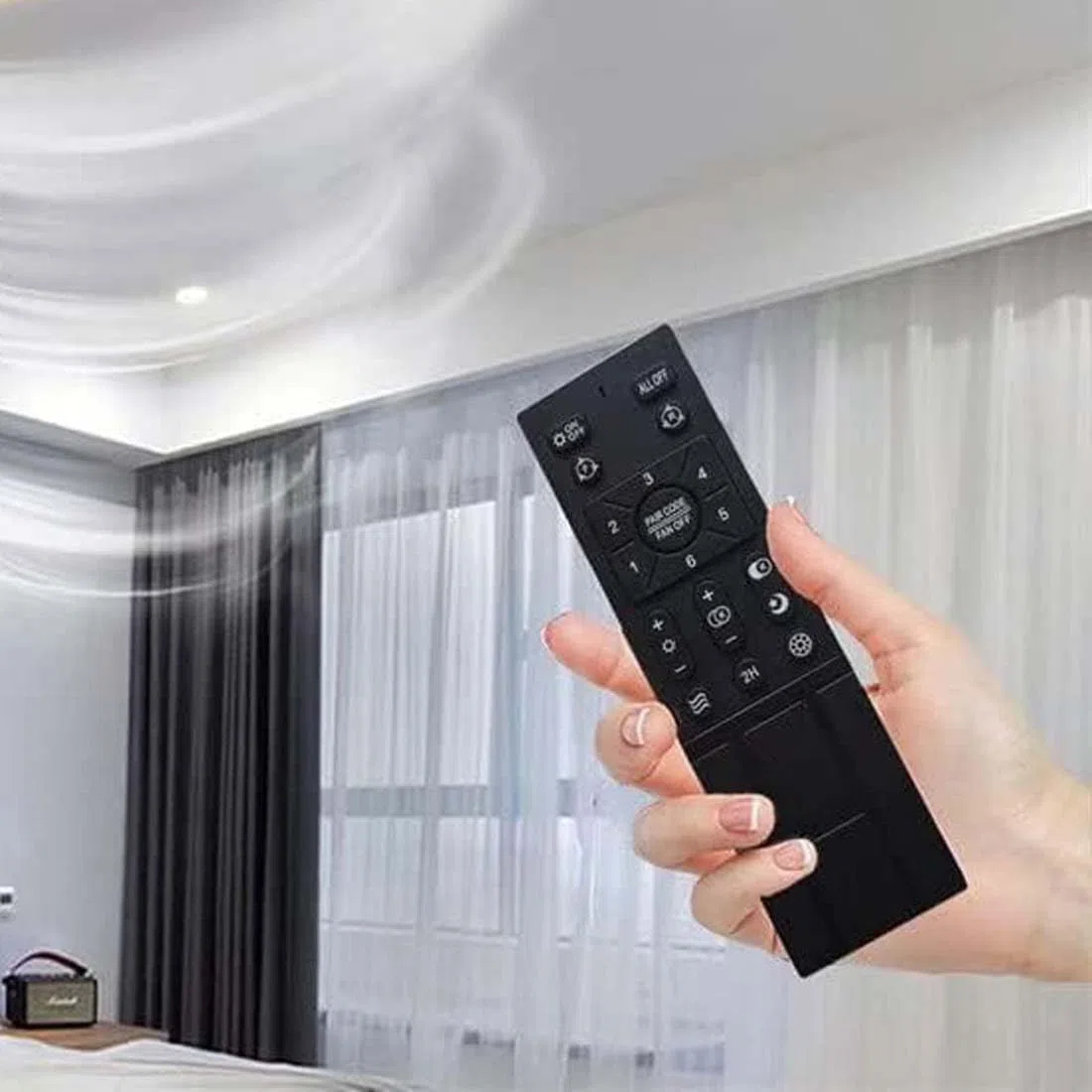 Mando a Distancia para Ventilador de Techo, Control Remoto con temporización inalámbrica para Ventilador de Techo Universal para hogar/Oficina